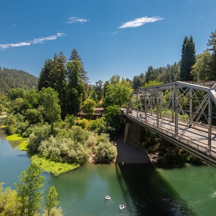 Hacienda Bridge over the Russian River in Forestville